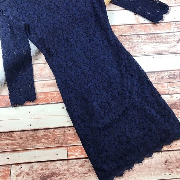 Diane von‎ furstenberg zarita laced dress navy blue - Picture 3 of 9